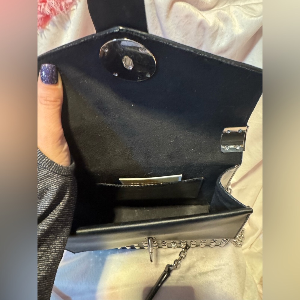 Michael Kors Studded Crossbody Black Leather COA Excellent Condition MK RARE - Picture 7 of 10